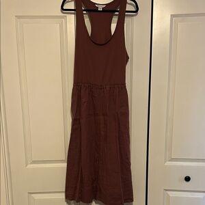 Athleta Racerback Midi Dress in Dusty Mauve